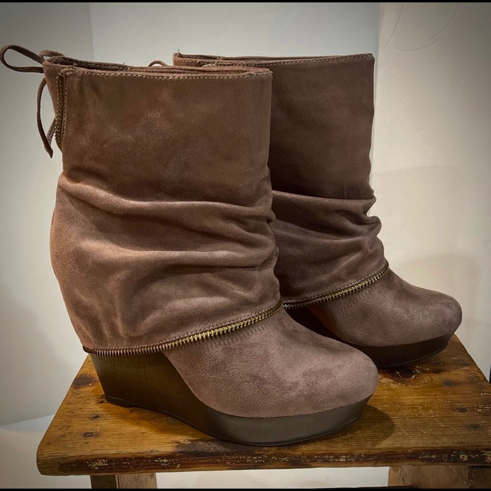 Not Rated Wedge Ankle Boots NIB